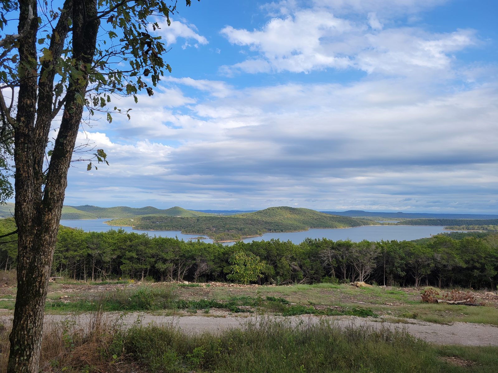 Sweeping view across the main channel of Table Rock Lake from Area71 RV Park.